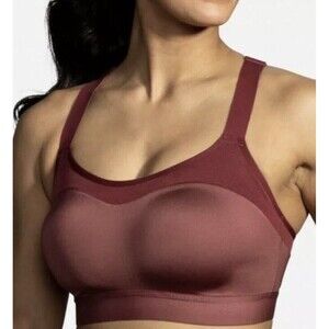 New Brooks Dare Racerback Run Sports Bra Terracotta Size 32DD